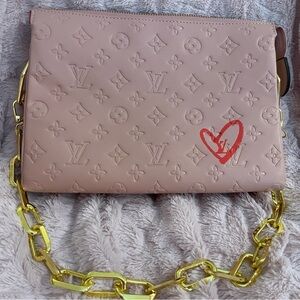 Pink and Gold Bag with Chain